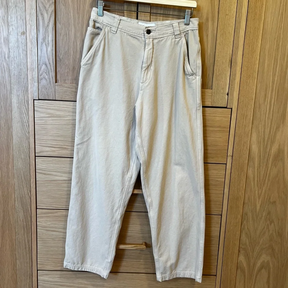 Adsum NYC Relaxed Fit Chino Pants Khaki Tan Size Small Spring Casual Neutral